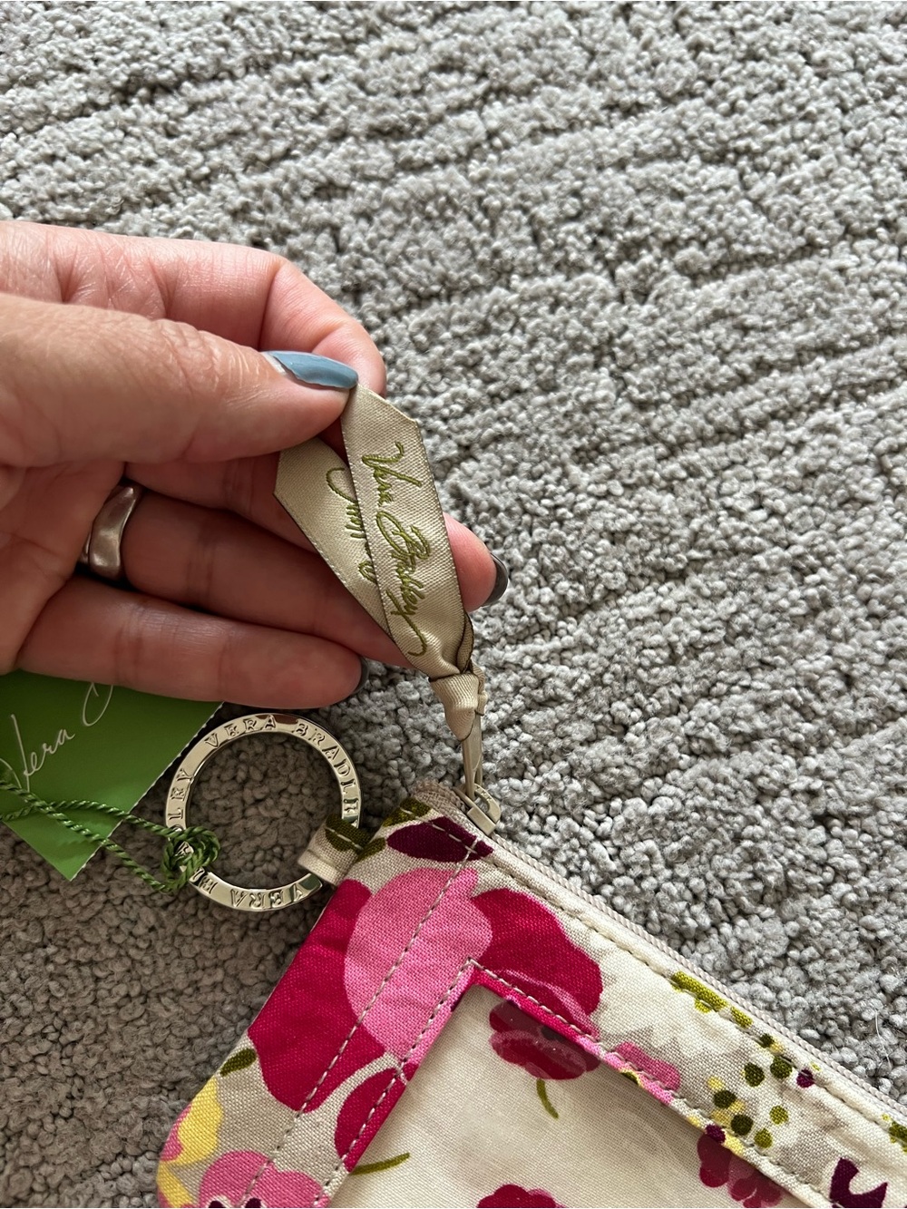Vera Bradley Floral Zip ID Case, Make Me Blush - Picture 8 of 11